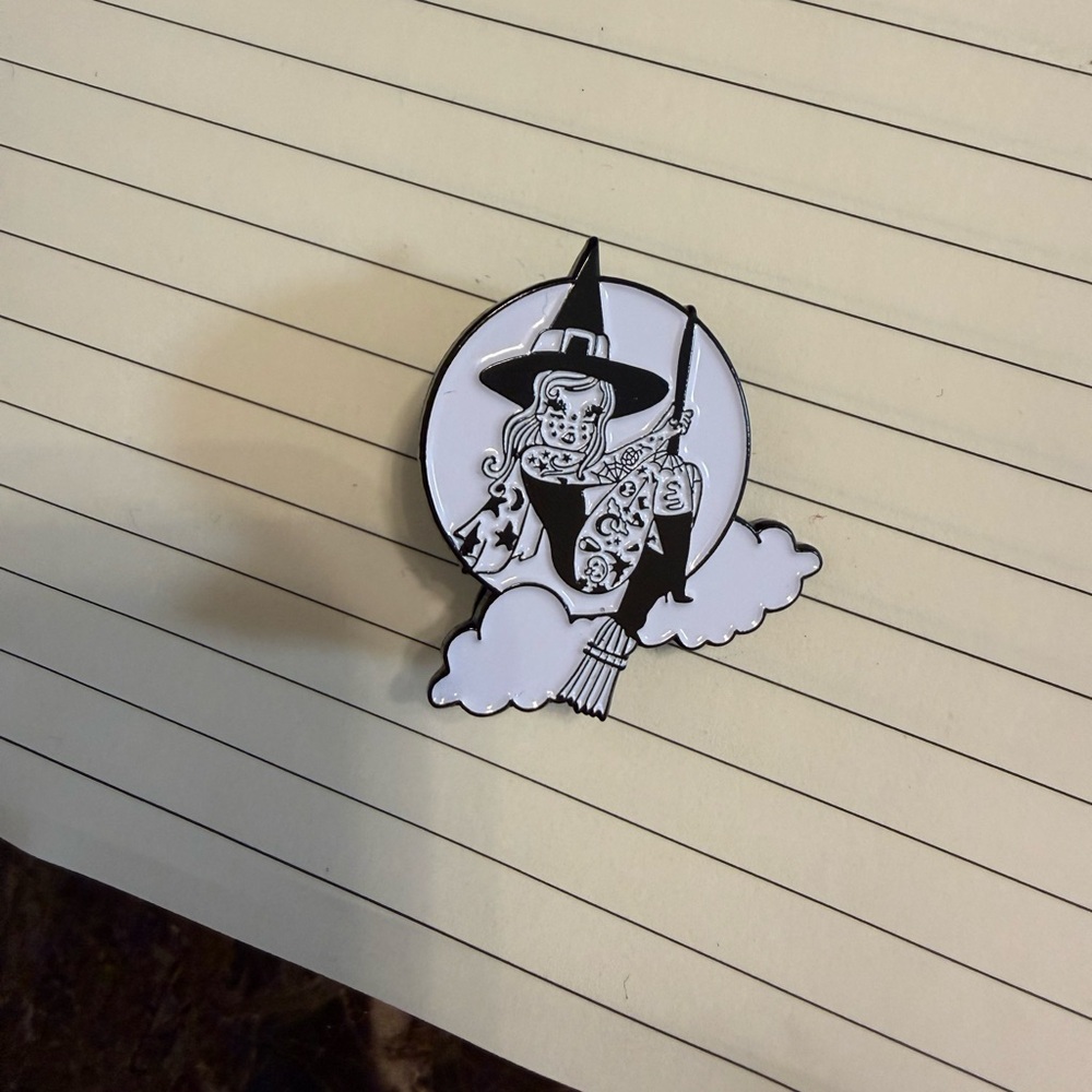 Valfre Brujeria Enamel Pin in Black and Lavender